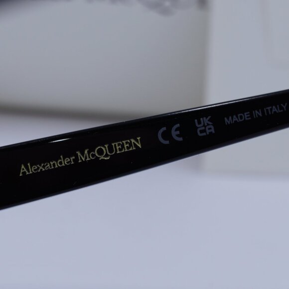 Alexander McQueen AM0286O 001 Square Eyeglasses 55mm - Black - Picture 8 of 11